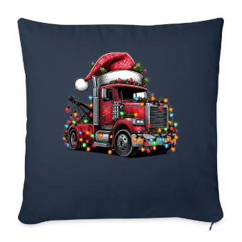 tow truck tow truck christmas - Sofa pillowcase 17,3'' x 17,3'' (45 x 45 cm) - navy - Front