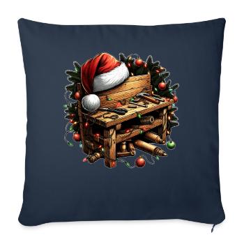 Woodworker Woodworking Carpentry Christmas - Sofa pillowcase 17,3'' x 17,3'' (45 x 45 cm) - navy - Front