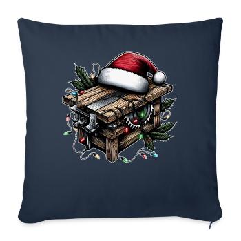 Woodworker Woodworking Carpentry Christmas - Sofa pillowcase 17,3'' x 17,3'' (45 x 45 cm) - navy - Front