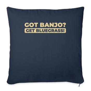 Banjo - Housse de coussin décorative 45 x 45 cm - bleu marine - Devant
