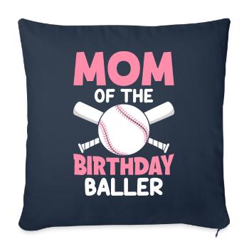 Baseball Anniversaire Joueur de Baseball Mère du Geb - Housse de coussin décorative 45 x 45 cm - bleu marine - Devant