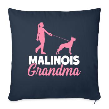 Malinois Grandma Belgian Malinois - Sofa pillowcase 17,3'' x 17,3'' (45 x 45 cm) - navy - Front