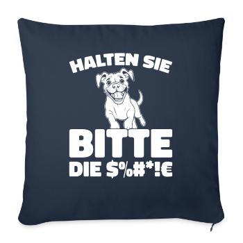 Boxer Hund Deutscher Boxer - Sofakissenbezug 45 x 45 cm - Navy - Vorne