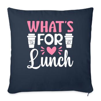 Mittagessen für Cafeteria-Mitarbeiter Was gibt's z - Sofakissenbezug 45 x 45 cm - Navy - Vorne