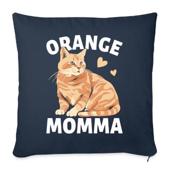 Tabby Cat Orange Cat Mom Orange Mom - Sofa pillowcase 17,3'' x 17,3'' (45 x 45 cm) - navy - Front