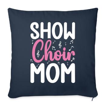 spectacle Chorale Maman Drôle Chanteur Chant Choriste - Housse de coussin décorative 45 x 45 cm - bleu marine - Devant