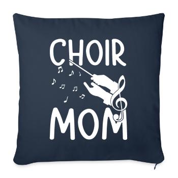 Chorale Maman Drôle Chanteur Chant Choriste - Housse de coussin décorative 45 x 45 cm - bleu marine - Devant