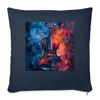 Violine - Sofakissenbezug 45 x 45 cm - Navy - Vorne