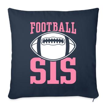 Football Sister Football Player Sister - Sofa pillowcase 17,3'' x 17,3'' (45 x 45 cm) - navy - Front