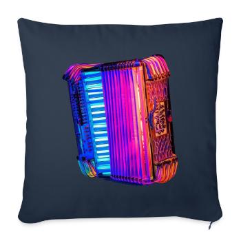 accordéon - Housse de coussin décorative 45 x 45 cm - bleu marine - Devant
