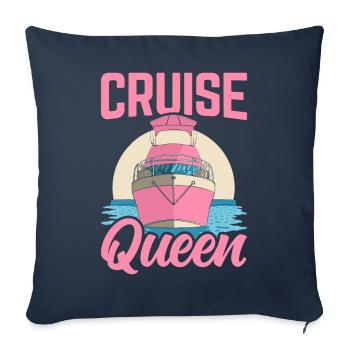 Cruise Queen Holiday Croisière Bateau de croisière Qu - Housse de coussin décorative 45 x 45 cm - bleu marine - Devant