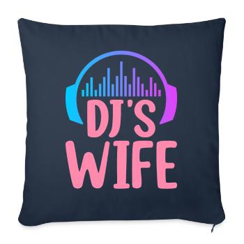 DJ's Wife Disc Jockey Turntable - Sofa pillowcase 17,3'' x 17,3'' (45 x 45 cm) - navy - Front