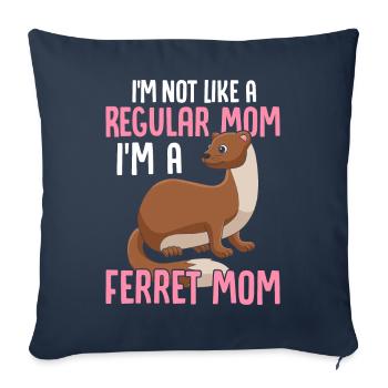 I'm not like a normal mother, I'm a - Sofa pillowcase 17,3'' x 17,3'' (45 x 45 cm) - navy - Front