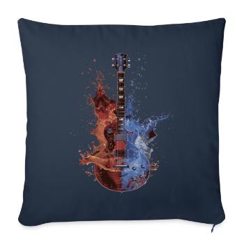 Gitarre - Sofakissenbezug 45 x 45 cm - Navy - Vorne