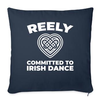 Irish Dance Irischer Tanz - Sofakissenbezug 45 x 45 cm - Navy - Vorne
