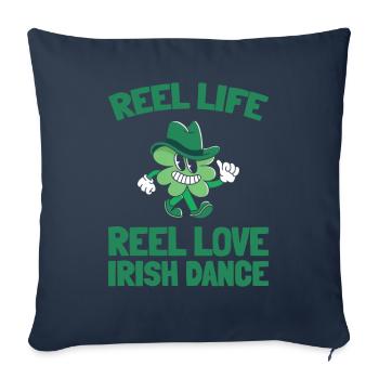 Danse Irlandaise Irischer Tanz - Housse de coussin décorative 45 x 45 cm - bleu marine - Devant