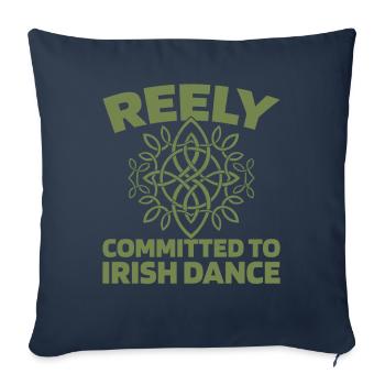 Irish Dance Irischer Tanz - Sofakissenbezug 45 x 45 cm - Navy - Vorne