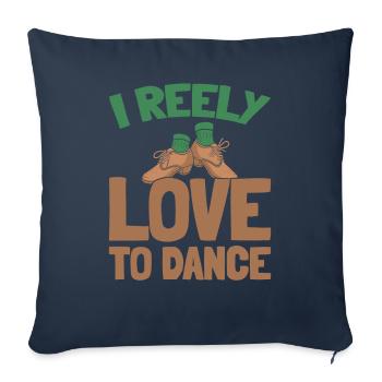Danse Irlandaise Irischer Tanz - Housse de coussin décorative 45 x 45 cm - bleu marine - Devant