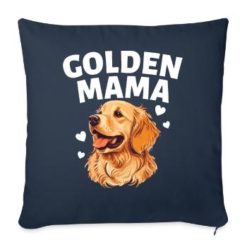 Golden Mama Golden Retriever Lover Retriever H - Sofa pillowcase 17,3'' x 17,3'' (45 x 45 cm) - navy - Front
