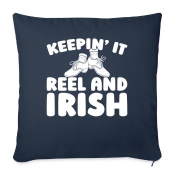 Danse Irlandaise Irischer Tanz - Housse de coussin décorative 45 x 45 cm - bleu marine - Devant