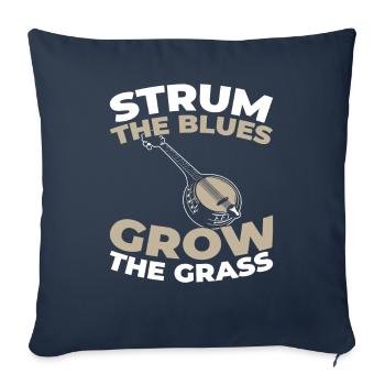 Banjo - Housse de coussin décorative 45 x 45 cm - bleu marine - Devant