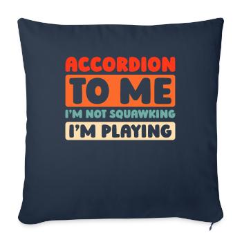 Accordéon - Housse de coussin décorative 45 x 45 cm - bleu marine - Devant
