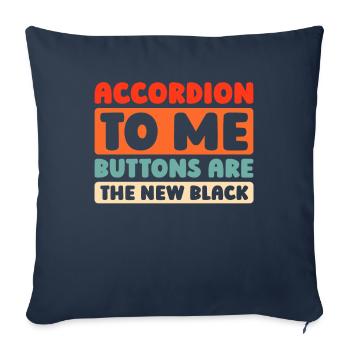 Accordéon - Housse de coussin décorative 45 x 45 cm - bleu marine - Devant