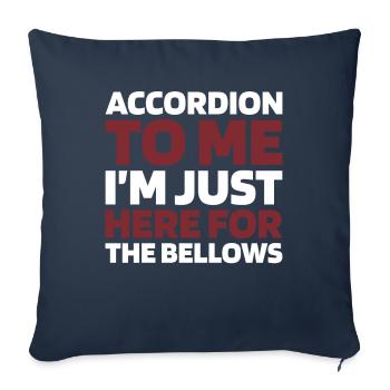Accordéon - Housse de coussin décorative 45 x 45 cm - bleu marine - Devant
