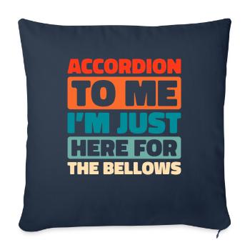 Accordéon - Housse de coussin décorative 45 x 45 cm - bleu marine - Devant