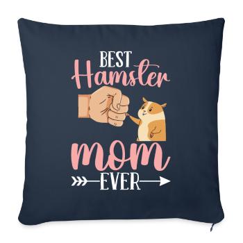 Best hamster mom of all time Hammy - Sofa pillowcase 17,3'' x 17,3'' (45 x 45 cm) - navy - Front