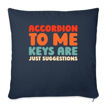 accordéon - Housse de coussin décorative 45 x 45 cm - bleu marine - Devant