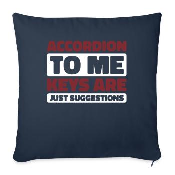 accordéon - Housse de coussin décorative 45 x 45 cm - bleu marine - Devant