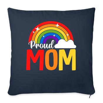 LGBTQ Mom Proud Mom - Sofa pillowcase 17,3'' x 17,3'' (45 x 45 cm) - navy - Front