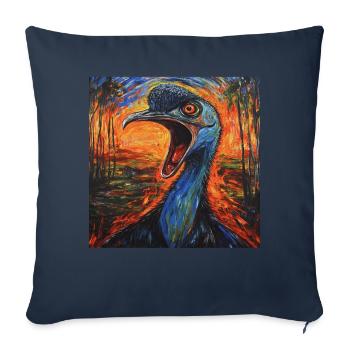 Kasuar - Sofakissenbezug 45 x 45 cm - Navy - Vorne