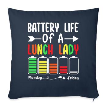 Autonomie de la batterie d’un employé dans le - Housse de coussin décorative 45 x 45 cm - bleu marine - Devant