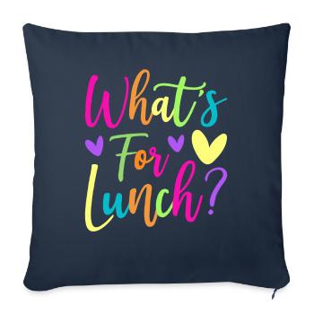 Déjeuner Lady Cafétéria Employé Ce qui est proposé - Housse de coussin décorative 45 x 45 cm - bleu marine - Devant