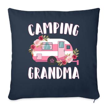 Motorhome Camping Grandma Caravan Glamping Camping - Sofa pillowcase 17,3'' x 17,3'' (45 x 45 cm) - navy - Front