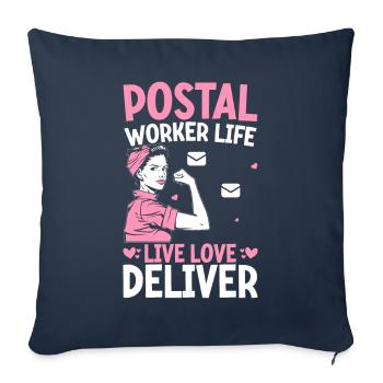 Postangestellte liefern Postbeamte Zusteller - Sofakissenbezug 45 x 45 cm - Navy - Vorne