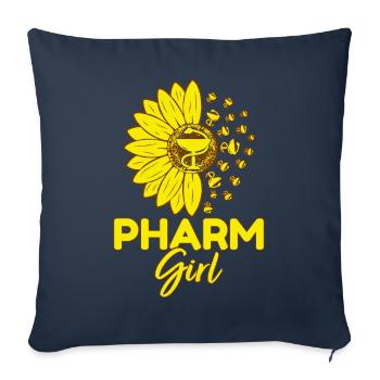 Pharm Girl Pharmacy Student - Sofa pillowcase 17,3'' x 17,3'' (45 x 45 cm) - navy - Front