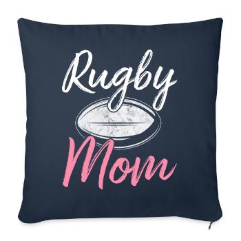 Rugby Mother Rugby Player - Sofa pillowcase 17,3'' x 17,3'' (45 x 45 cm) - navy - Front