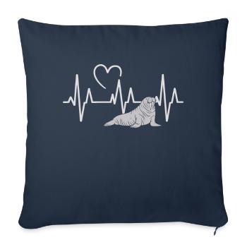 Walross - Sofakissenbezug 45 x 45 cm - Navy - Vorne