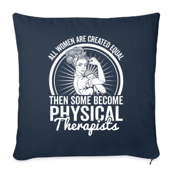Kinésithérapeutes égales pour les femmes - Housse de coussin décorative 45 x 45 cm - bleu marine - Devant
