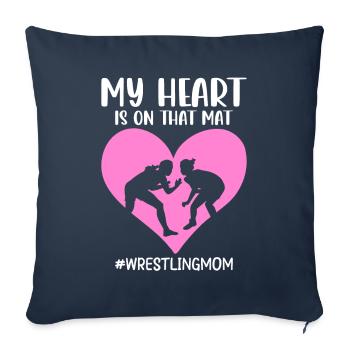 Wrestler Ringen Mein Herz ist auf diesem Mann - Sofakissenbezug 45 x 45 cm - Navy - Vorne