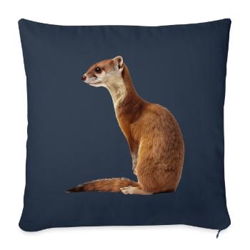 Hermelin - Sofakissenbezug 45 x 45 cm - Navy - Vorne