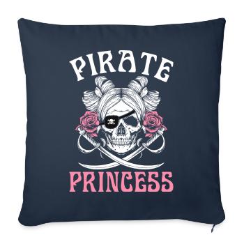 Pirate Princess Pirate Daughter Pirate Girl - Sofa pillowcase 17,3'' x 17,3'' (45 x 45 cm) - navy - Front
