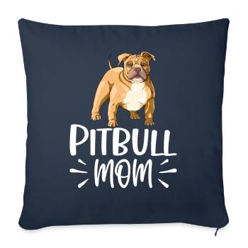 Pitbull Mama Pitbull Mama Hund - Sofakissenbezug 45 x 45 cm - Navy - Vorne