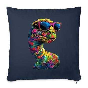 Wurm - Sofakissenbezug 45 x 45 cm - Navy - Vorne