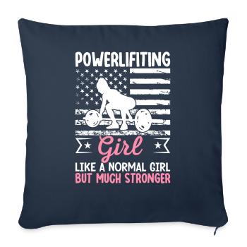 Powerlifter Much stronger Powerlifter - Sofa pillowcase 17,3'' x 17,3'' (45 x 45 cm) - navy - Front