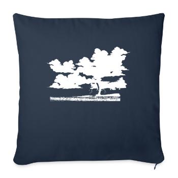 Météo Tempête Tornade Vortex - Housse de coussin décorative 45 x 45 cm - bleu marine - Devant