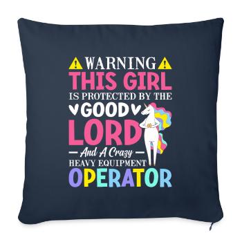 Girl Protected By Heavy Equipment Operator - Sofakissenbezug 45 x 45 cm - Navy - Vorne